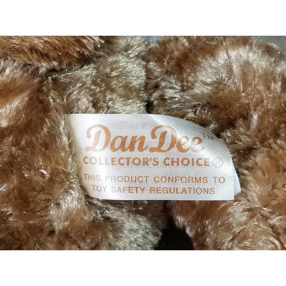 Dan Dee Teddy Bear Christmas 16" Knitted Sweater Plush Toy Stuffed Animal Vtg - Picture 11 of 13